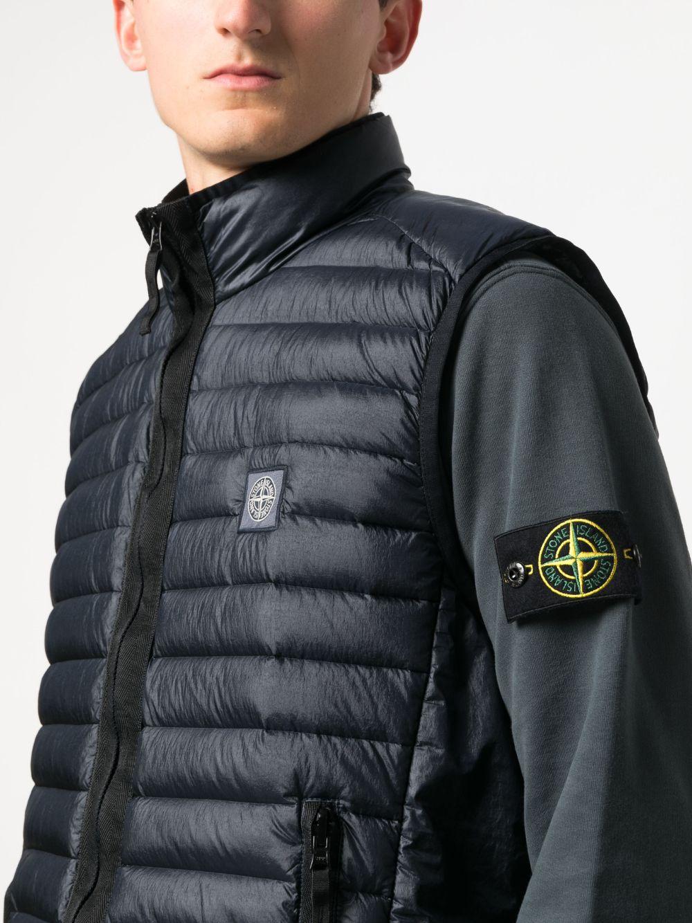 Stone Island Compass-patch Padded Gilet in Blue for Men | Lyst