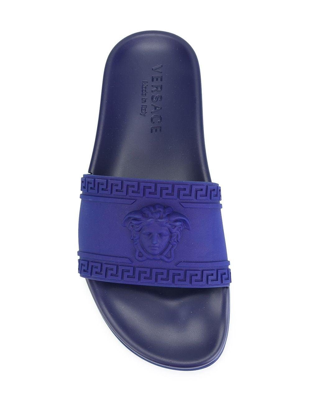 slides and flip flops Save 61% Versace Rubber The Medusa Slide Sandals in Blue for Men Mens Shoes Sandals 