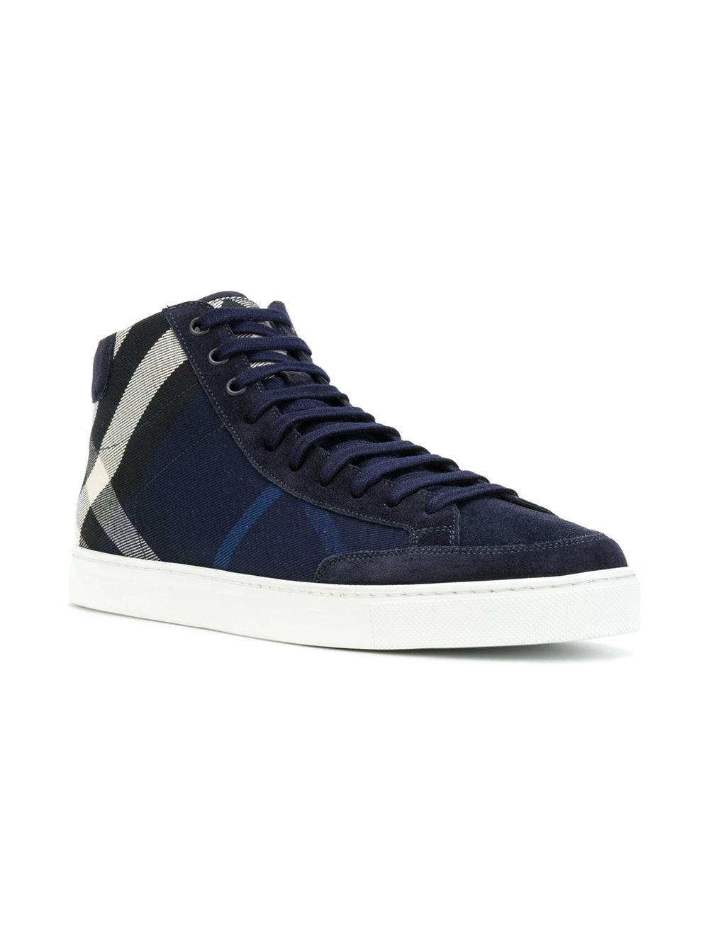 blue burberry trainers