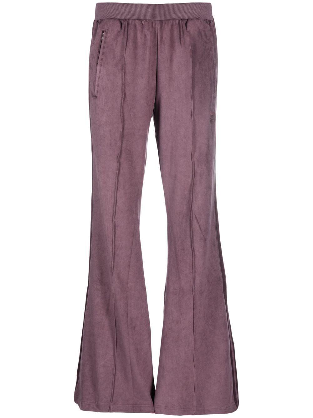 adidas Flared Wide-leg Trousers in Purple | Lyst