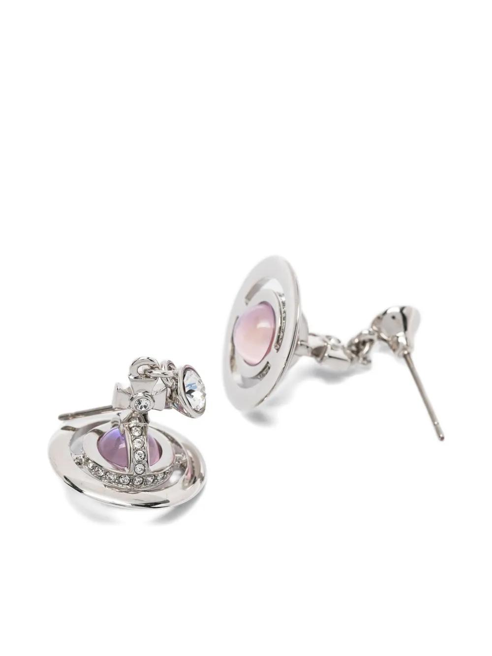 Vivienne Westwood New Petite Orb Drop Earrings in White | Lyst