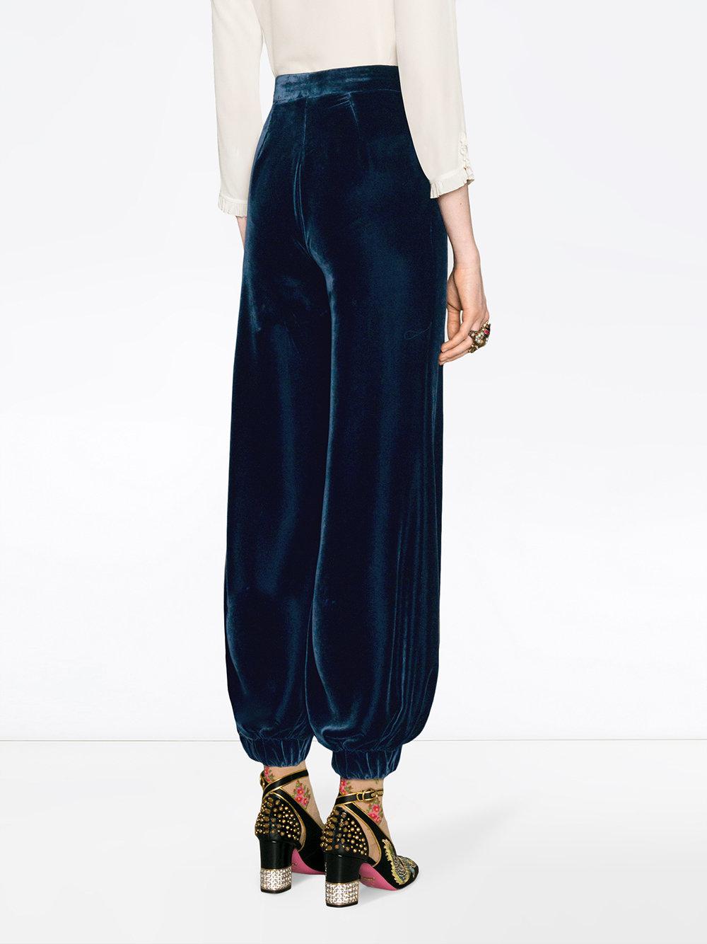 Velvet harem cheap pants
