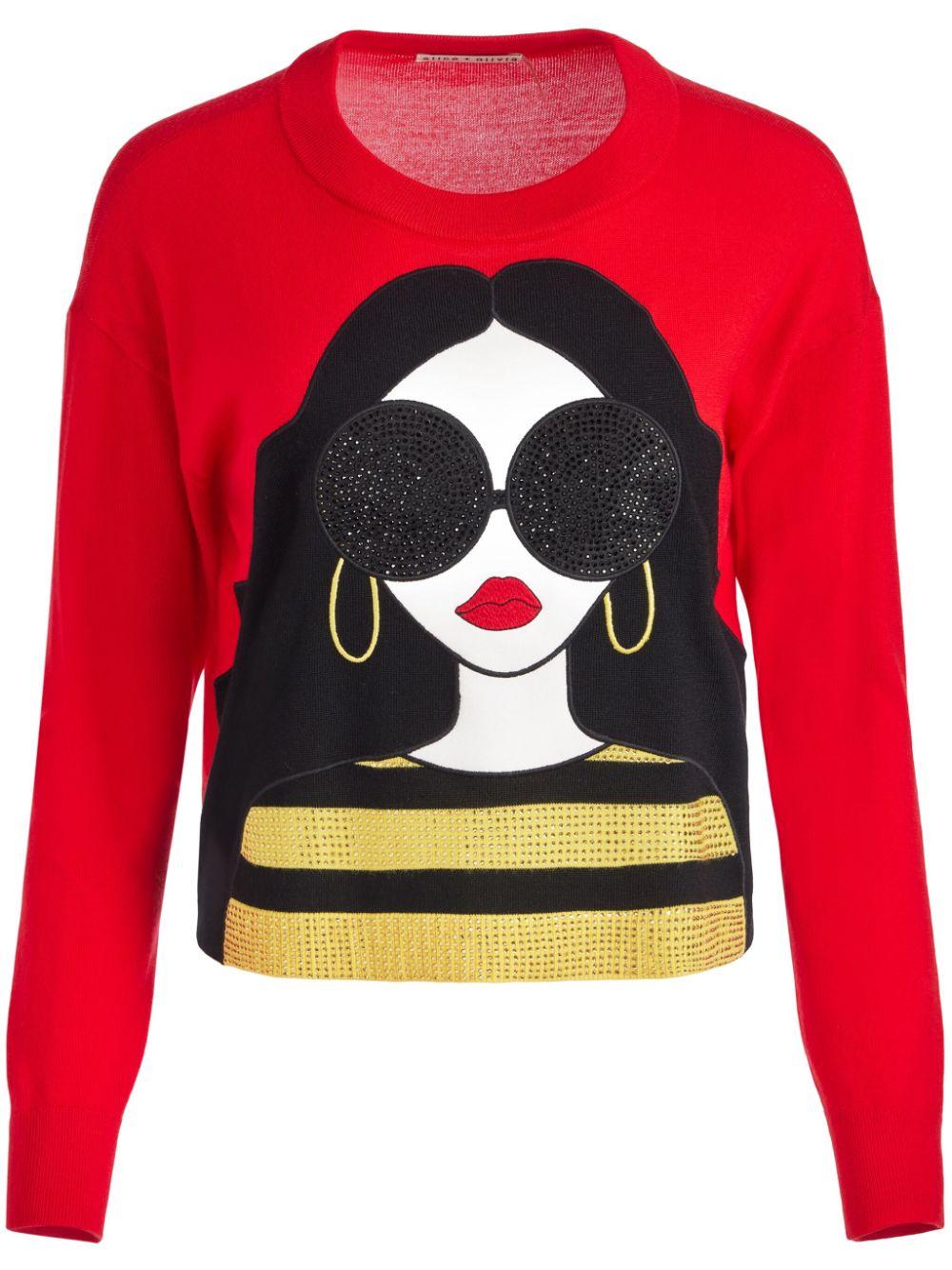 Alice and olivia stace face sweater best sale