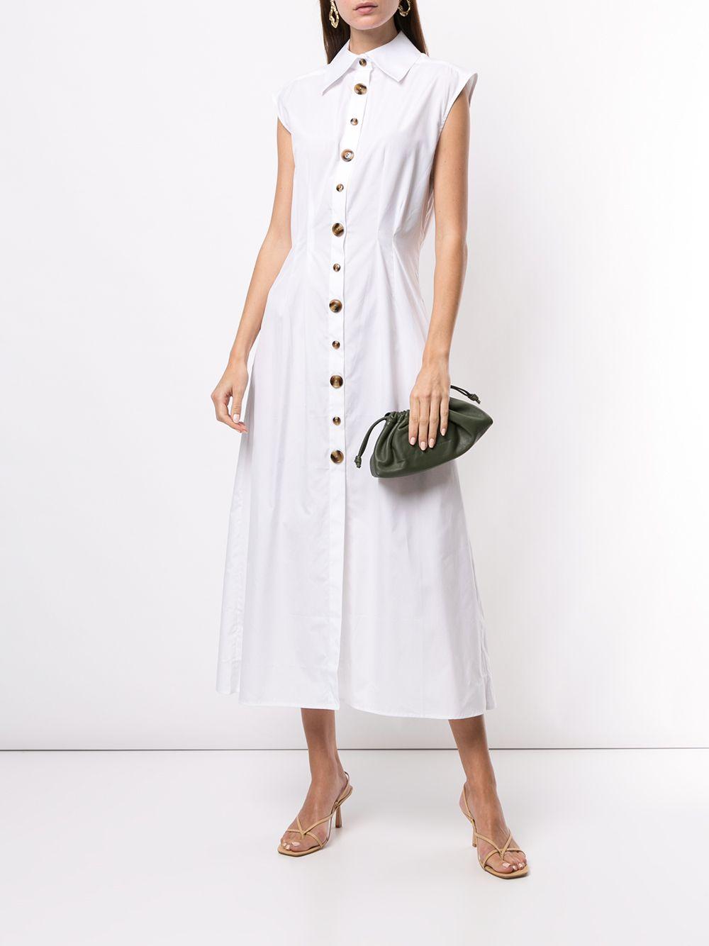 Anna Quan Cotton Alora Sleeveless Shirt Dress in White - Lyst