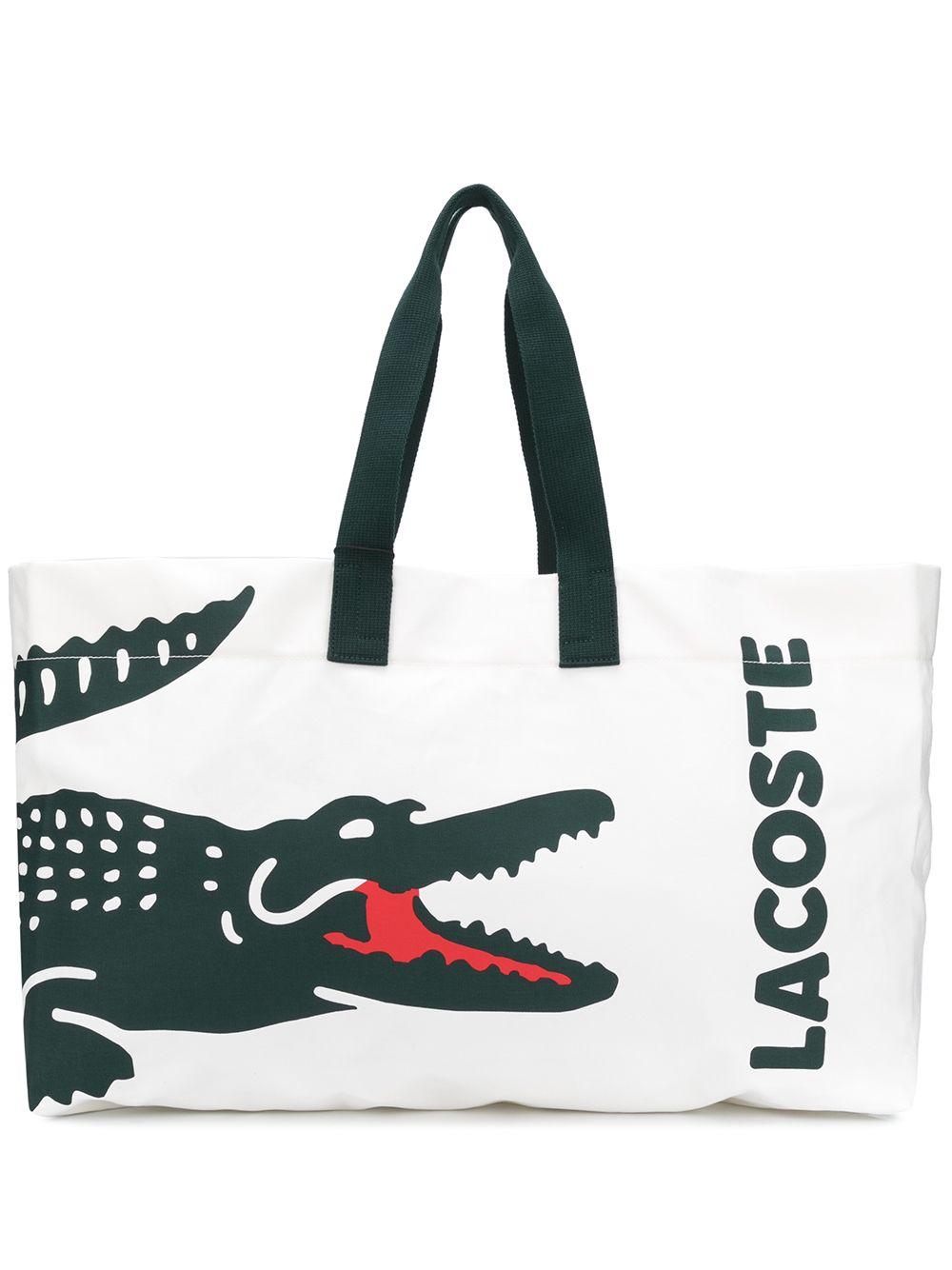 Lacoste Logo Print Tote Bag for | Lyst