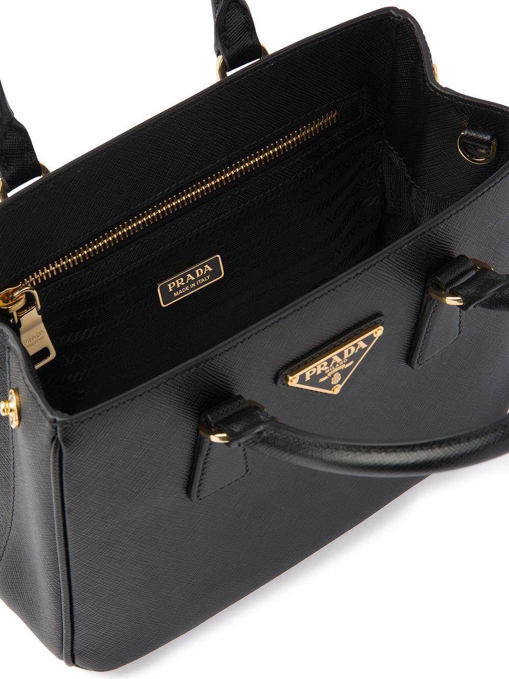 Prada Saffiano Tote Bag in Black | Lyst