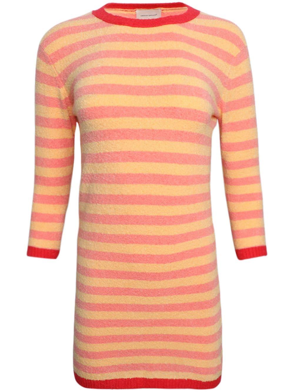 Alexandra Golovanoff Cam Striped Knitted Minidress in Orange | Lyst