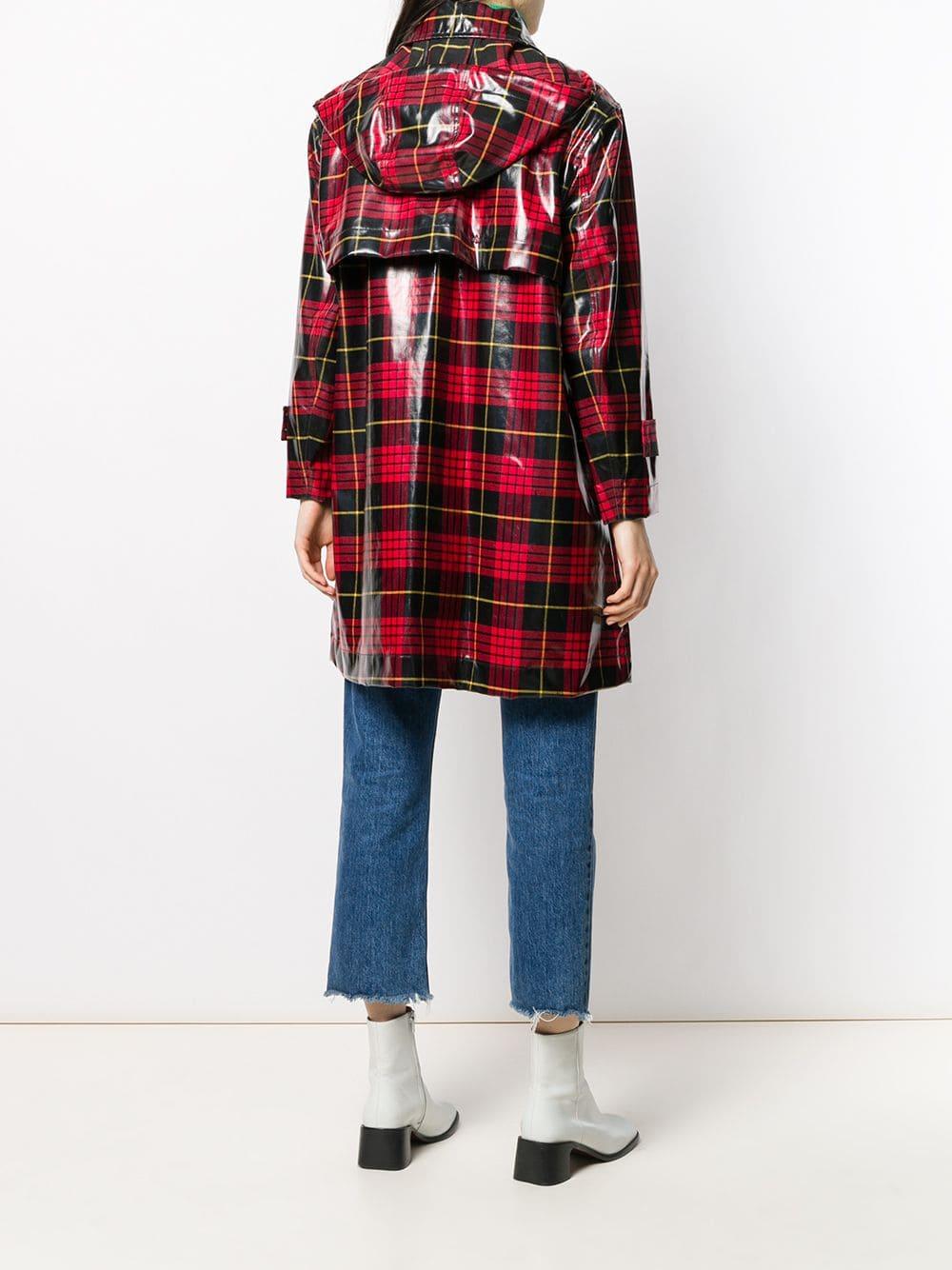 checkered raincoat
