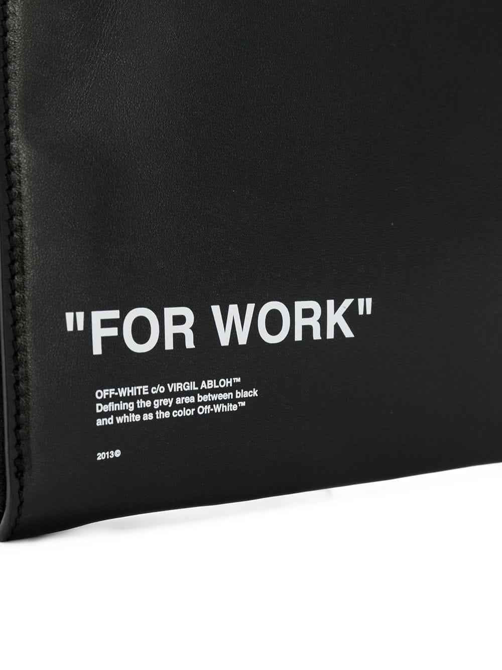 Off-White c/o Virgil Abloh For Work Folder Bag in Black for Men