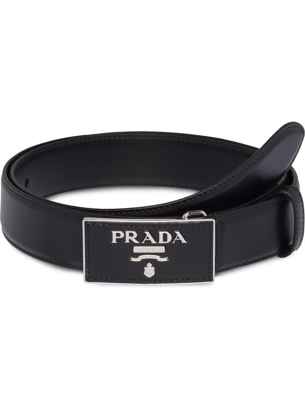 prada leather belt