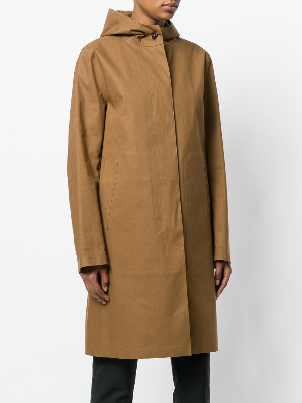 Mackintosh Cotton Hooded Raincoat in Brown Lyst