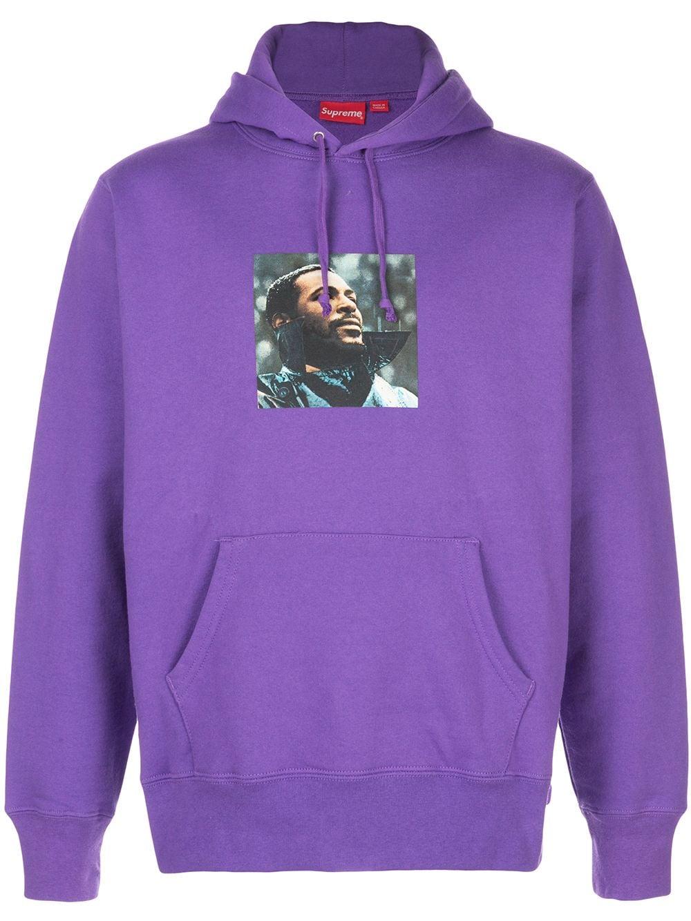 Supreme Marvin Gaye Hooded Sweatshirt in Purple for Men - Lyst