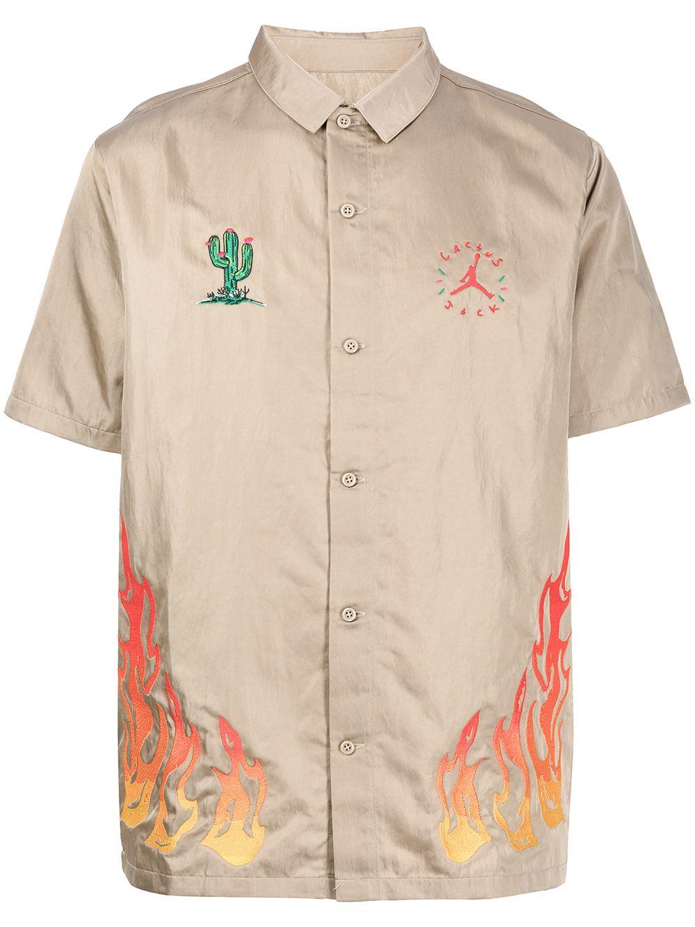 conocido Recomendación galón Camisa con botones Cactus Jack de x Travis Scott Nike de hombre de color  Metálico | Lyst