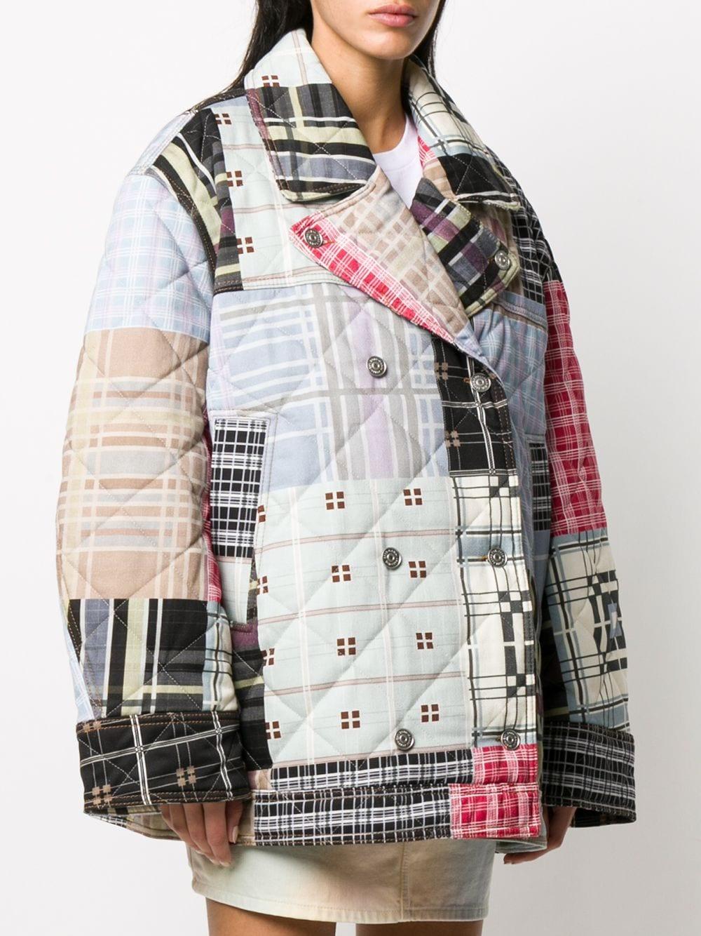 Ganni Cotton Patchwork Oversized Jacket 