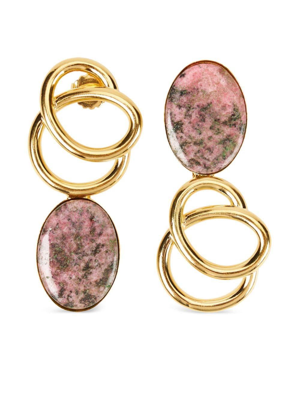 D'Estree Sonia Stone detailing Earrings in Pink   Lyst Canada