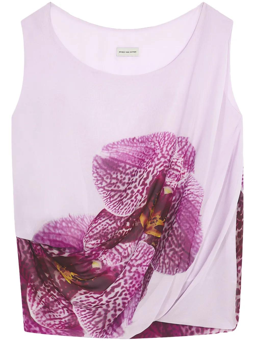 dries van noten ブロックプリントタンクトップ