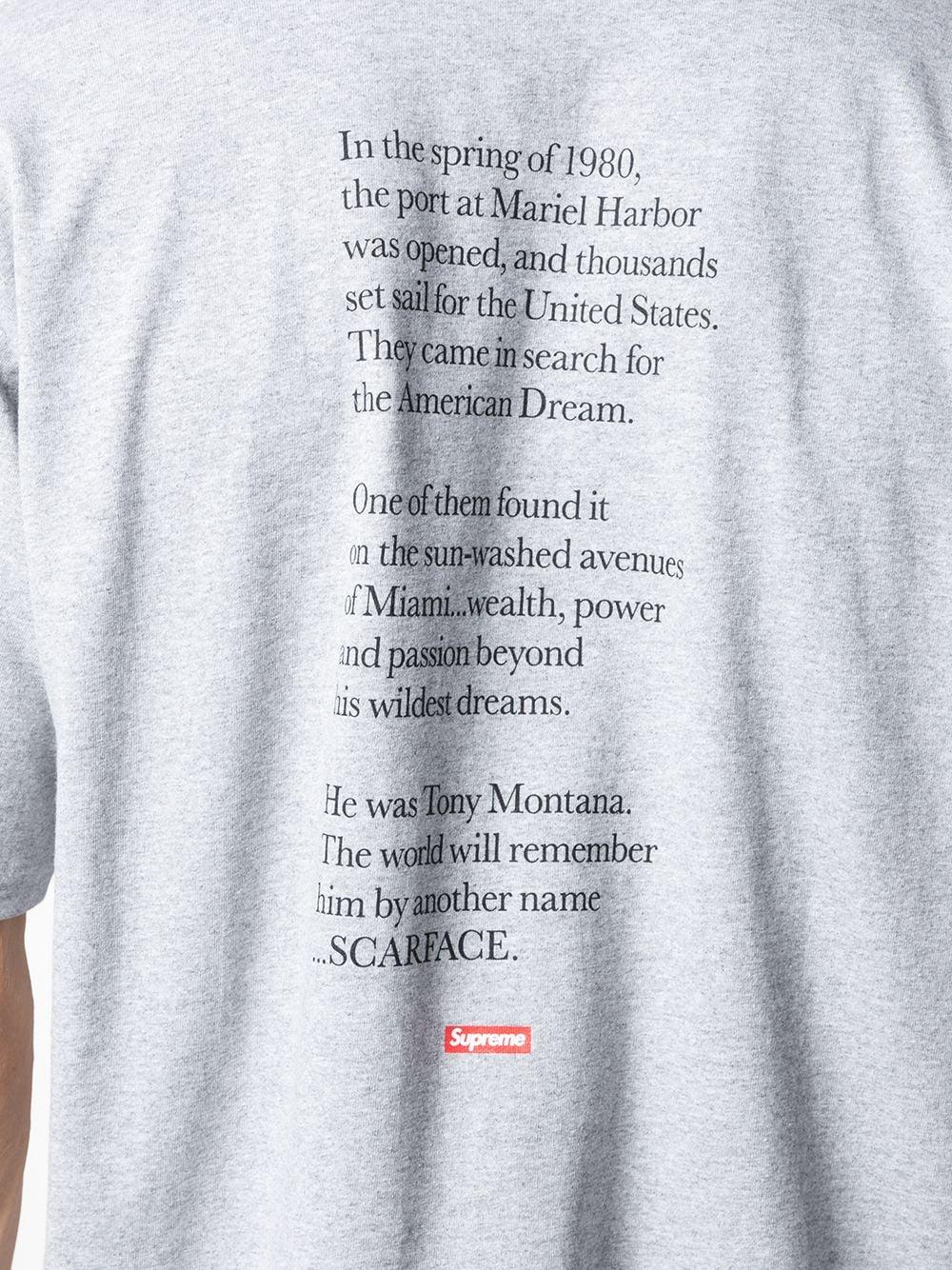 supreme scarface tee grey