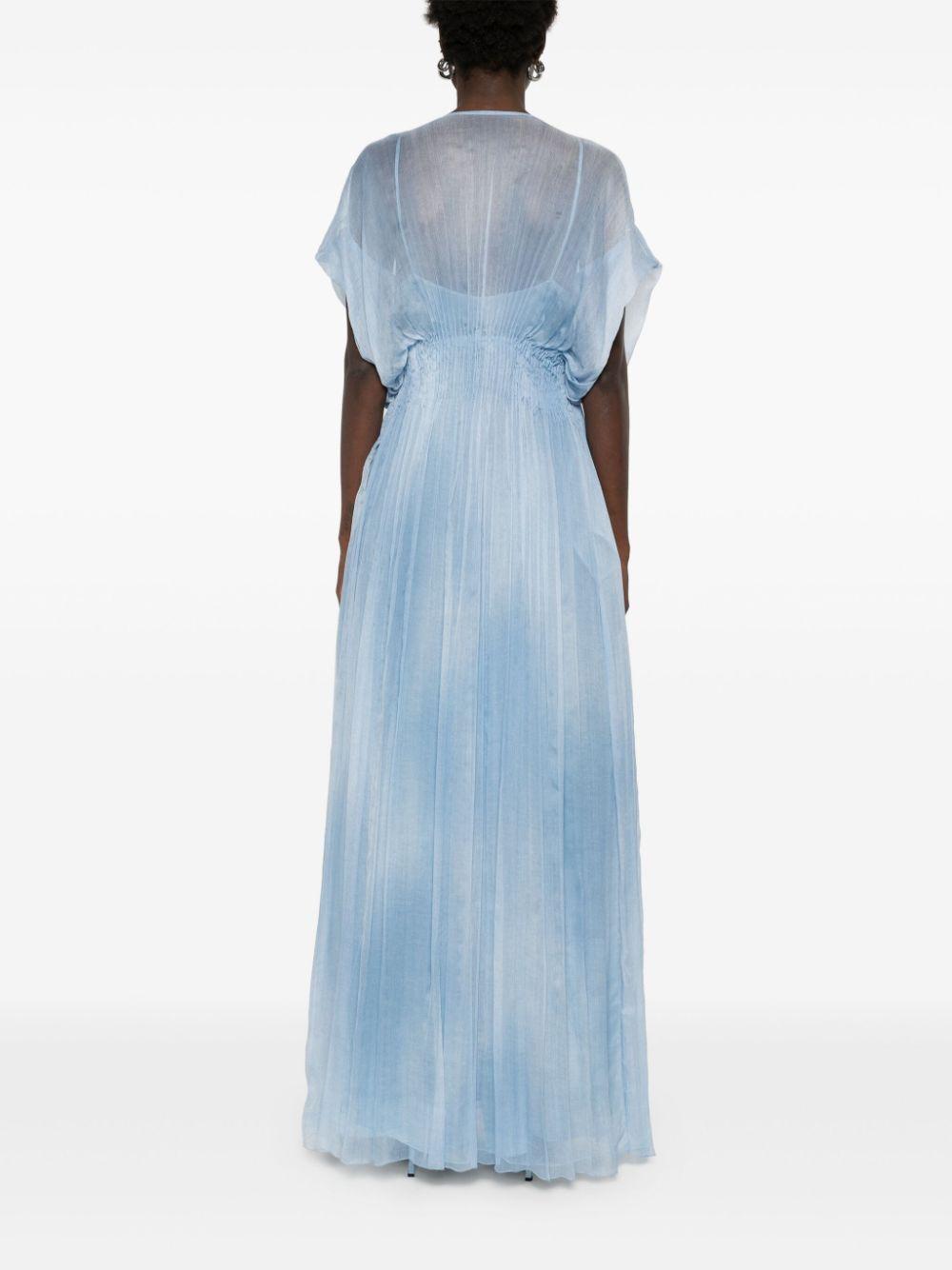 Ermanno Scervino レディース ブルー フローラルアップリケ マキシ 