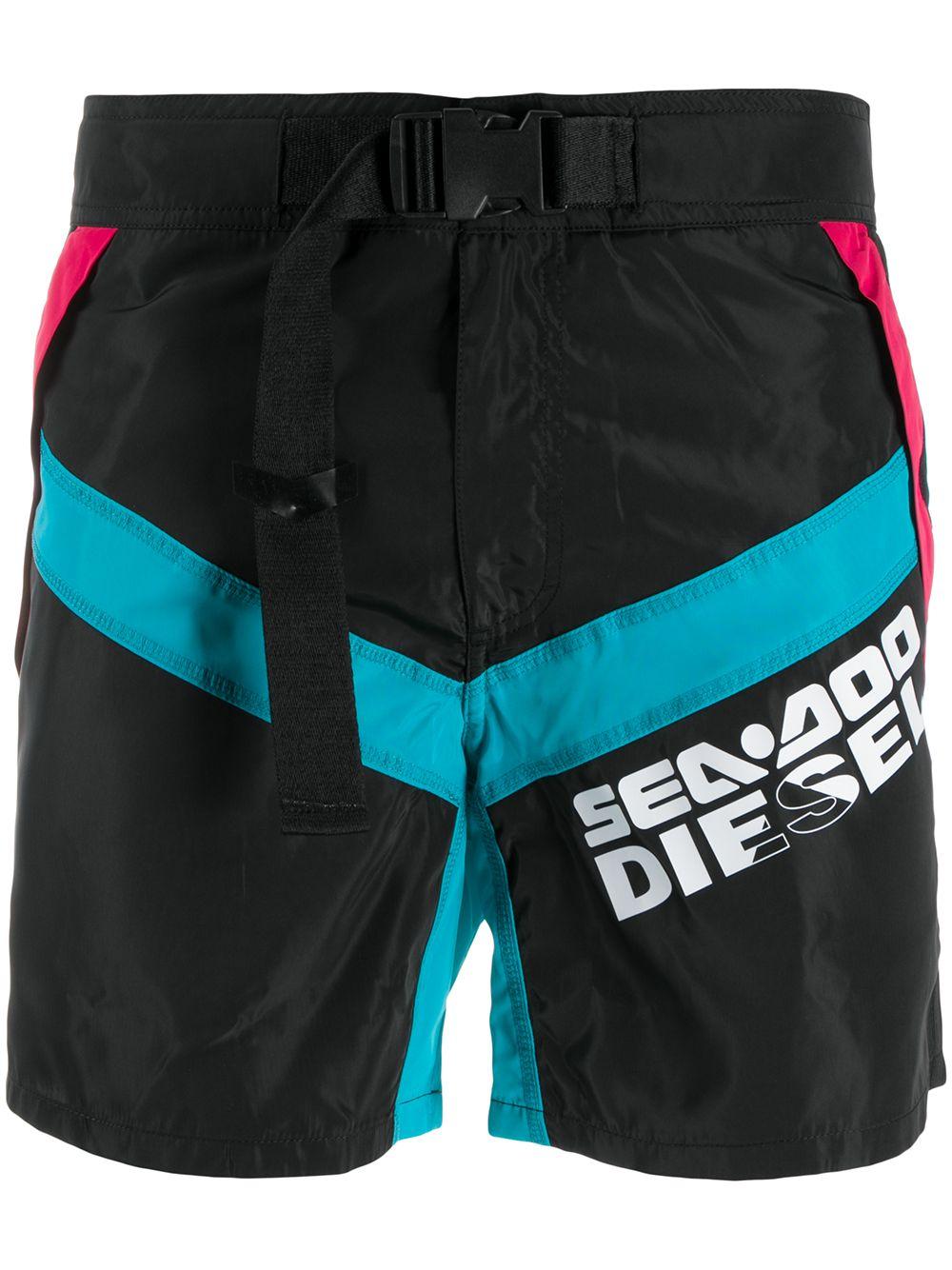 equilibrium Sitcom Perpetual DIESEL X Sea-doo Buckled Swimming Shorts in Black for Men | Lyst