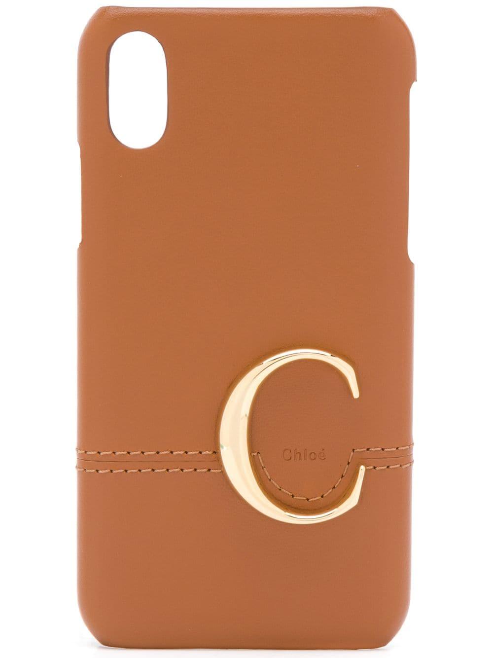 Chloé Iphone X Logo Phone Case in Brown | Lyst