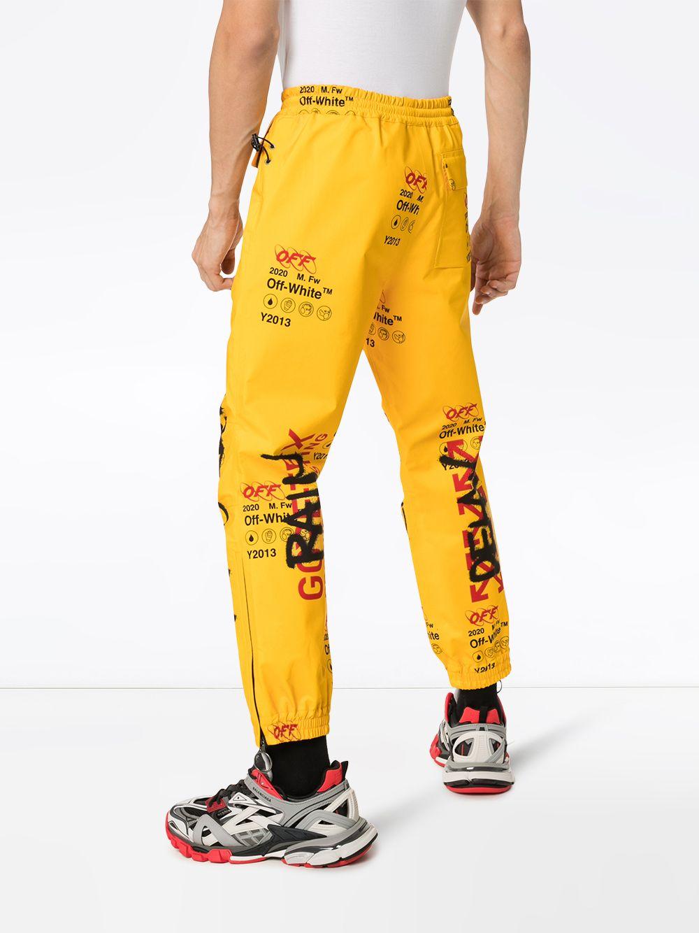 Off-White c/o Virgil Abloh Yellow Goretex Lounge Pants for Men | Lyst