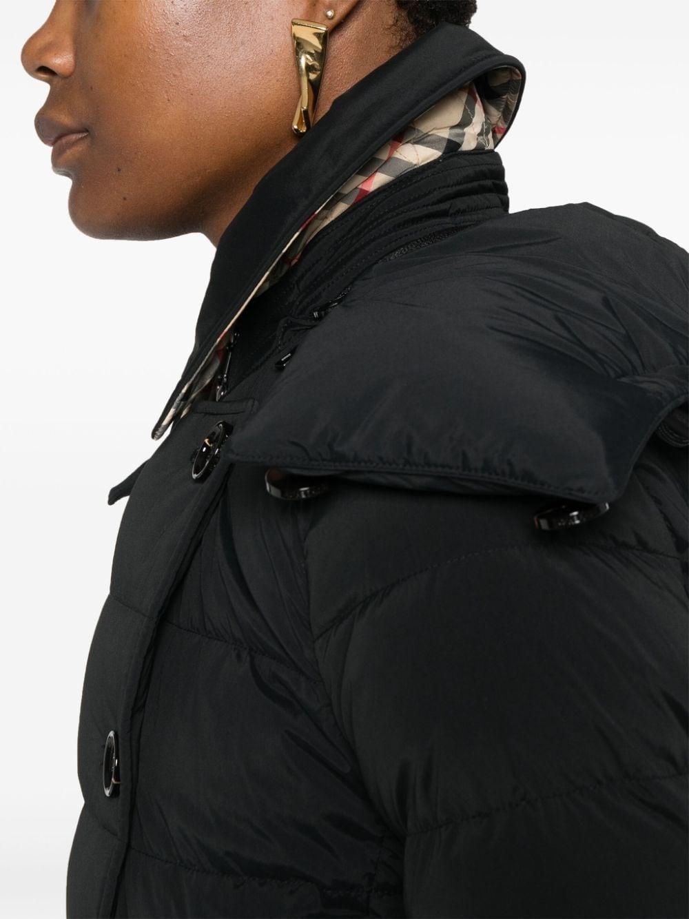 Burberry Padded Hooded Puffer Coat in Black Lyst UK