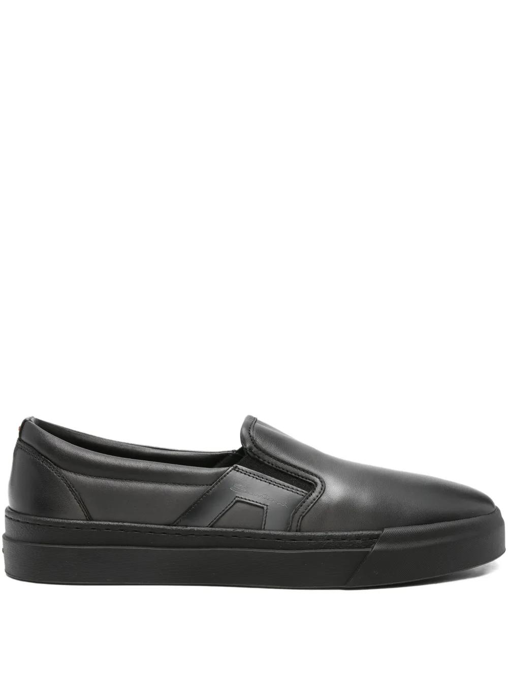 Santoni 黒スエード ローファー　スリッポン スリッポン（シューズ）｜SANTONI（サントーニ）｜ STRASBURGO