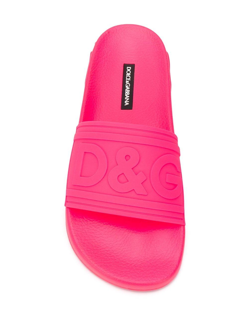 Pink d&g slides Clearance