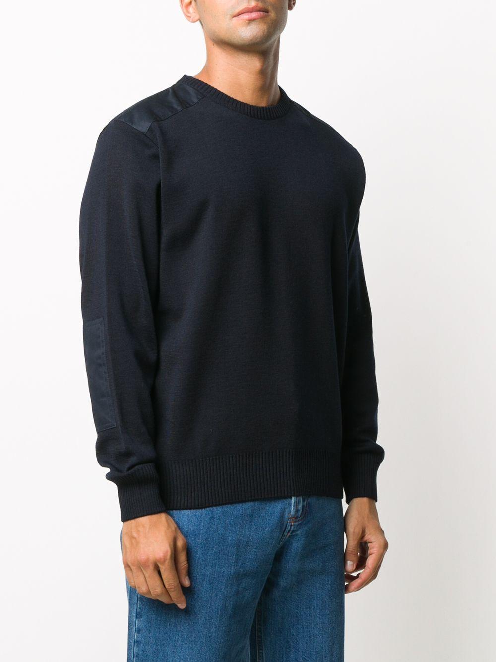 Paul & Shark Wool Crew Neck Logo Patch Sweater in Blue for Men - Lyst