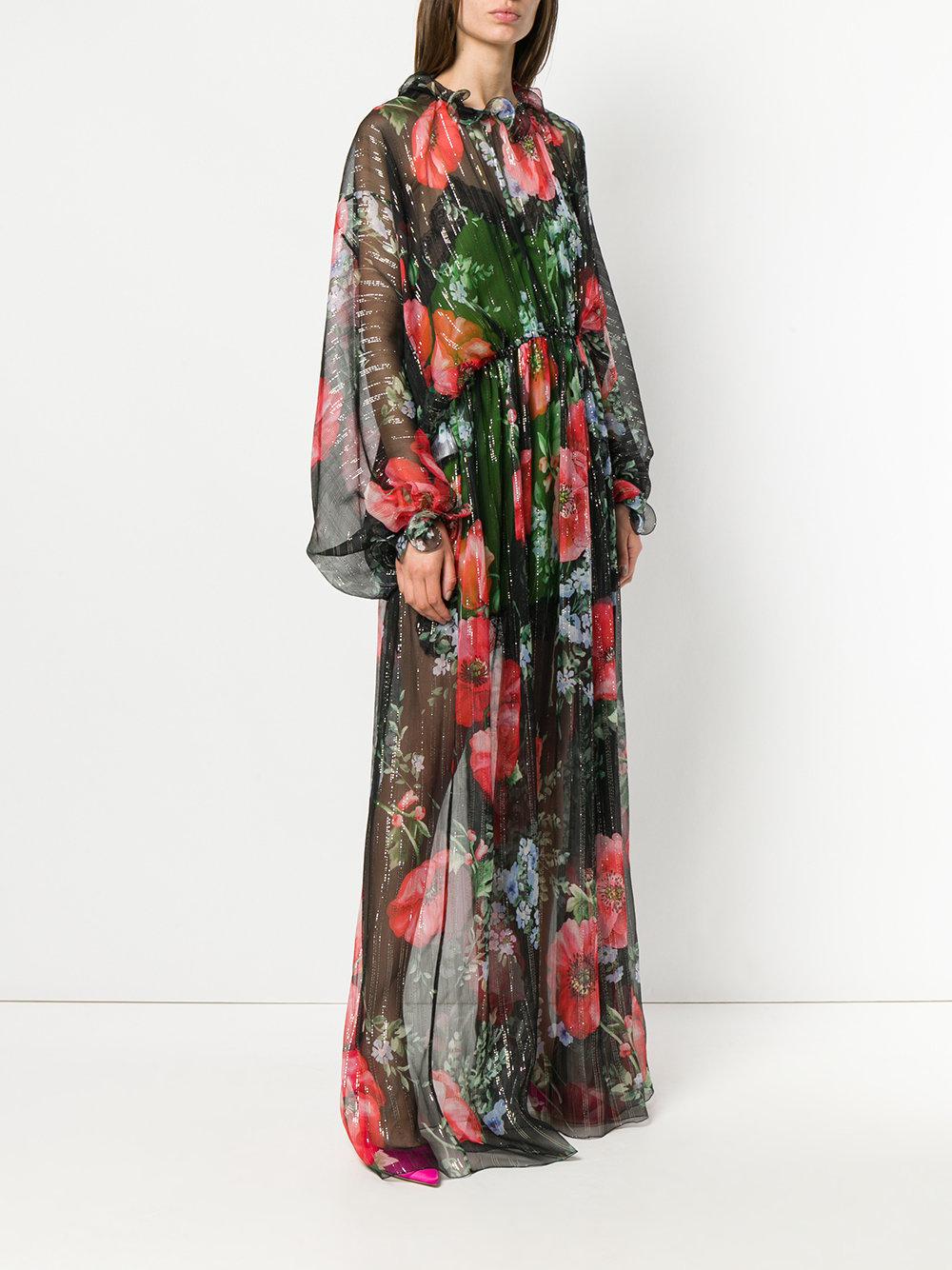 gucci floral maxi dress
