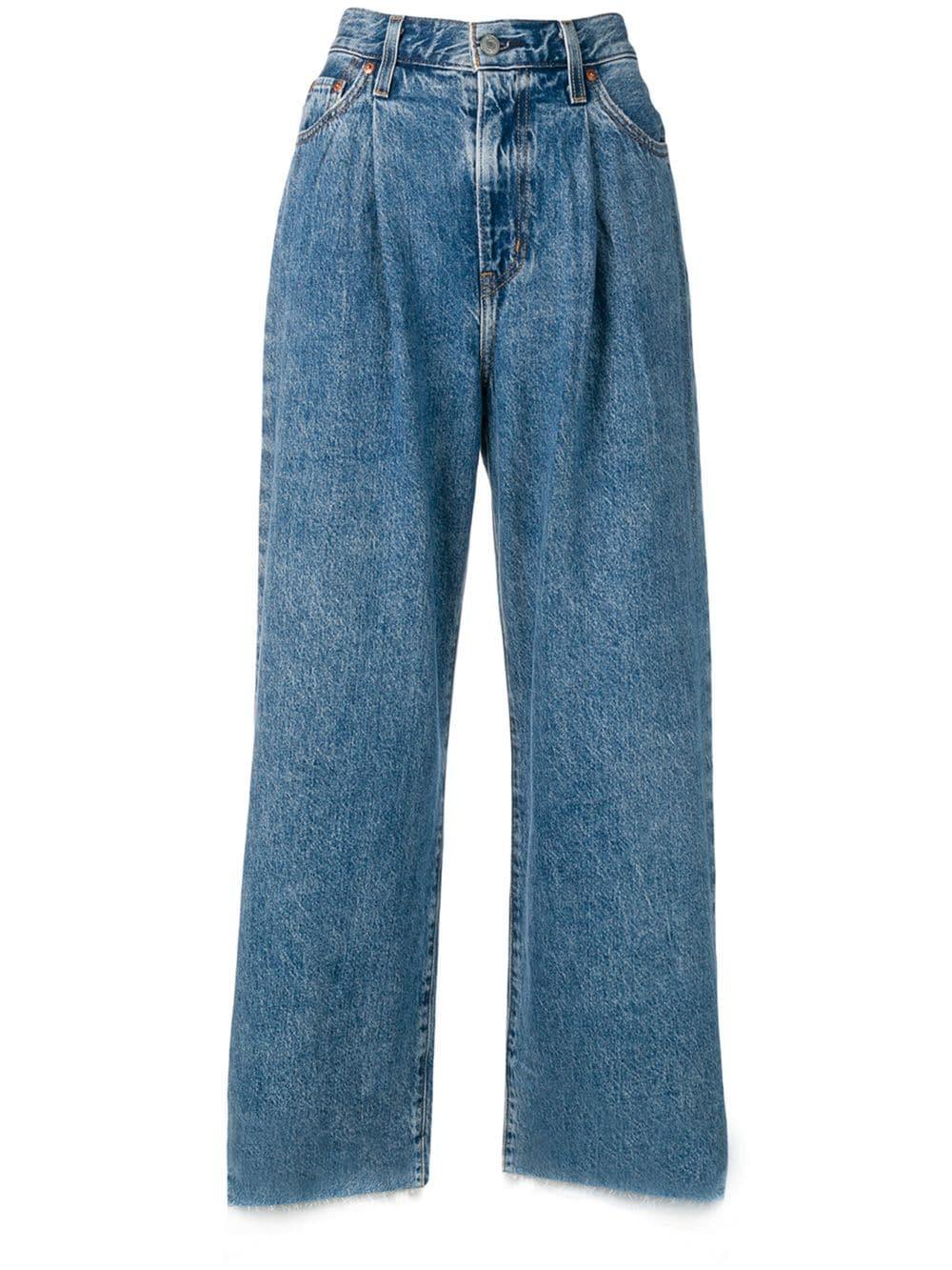 levi's ribcage pleat front wide jean