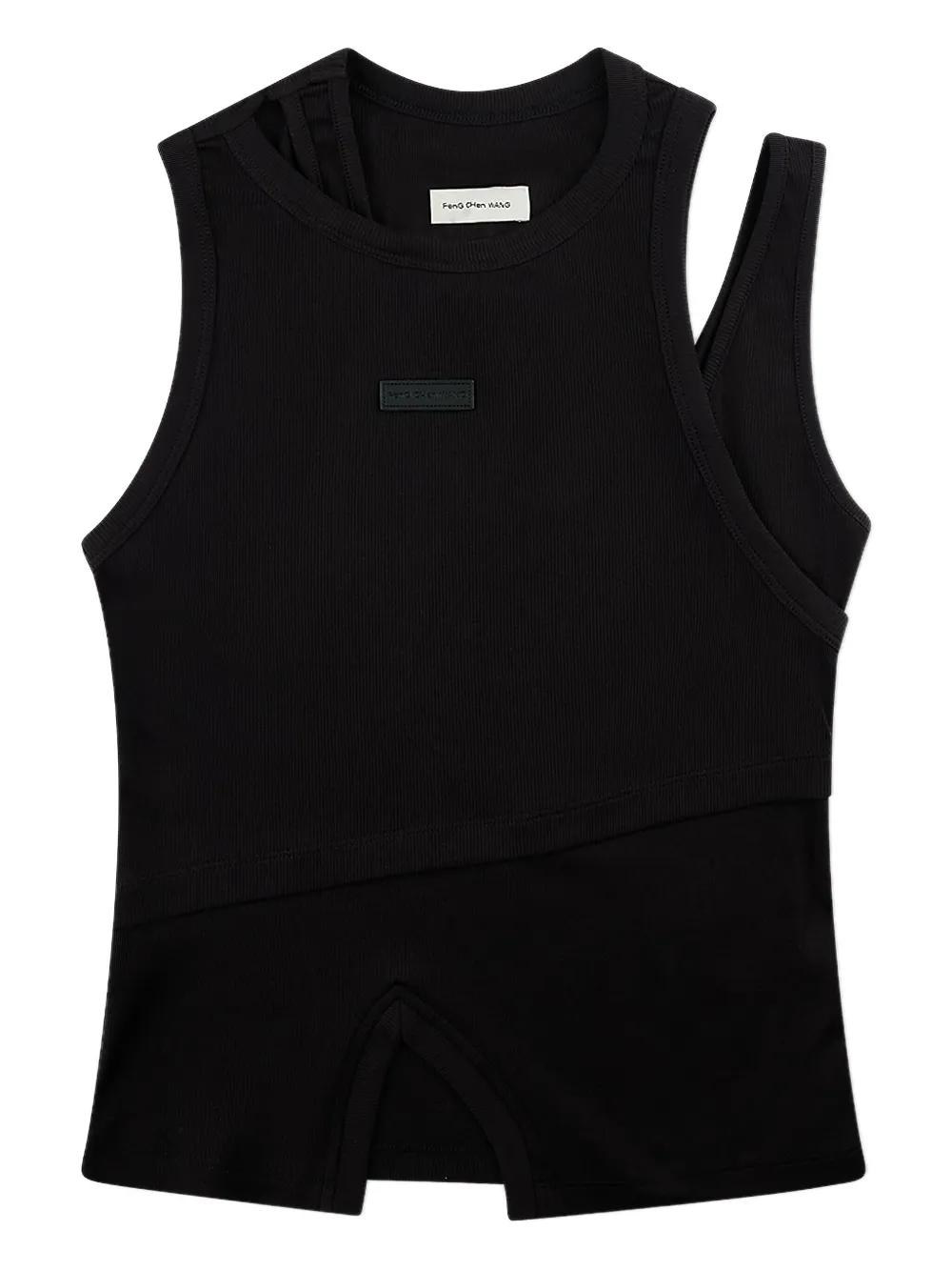 FenG Chen WANG STRIPED VEST ベスト 黒 S Feng Chen Wang Clothing for Women | Online Sale up to 68