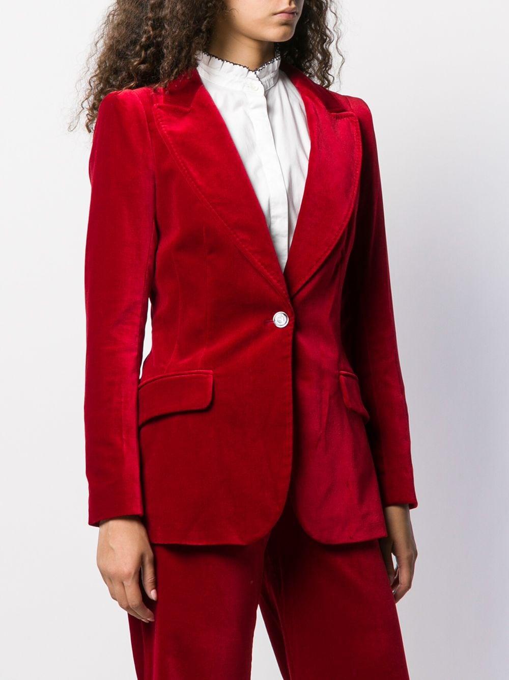 red velvet suit womens