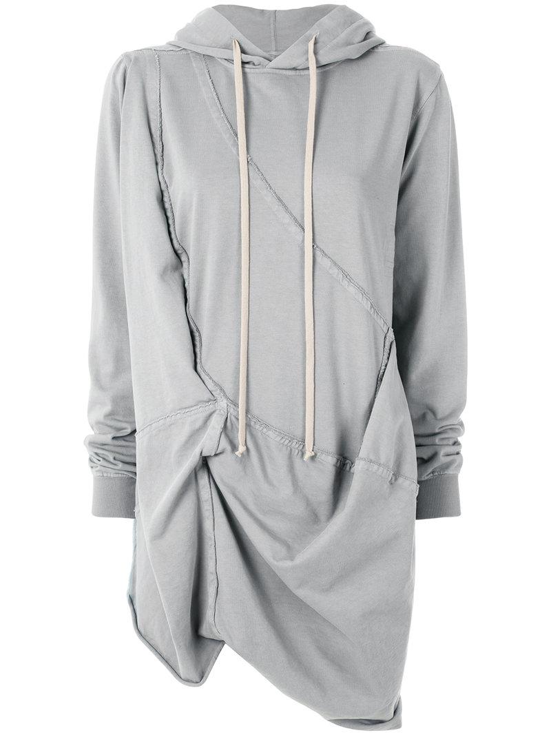 asymmetric hoodie by rick owens