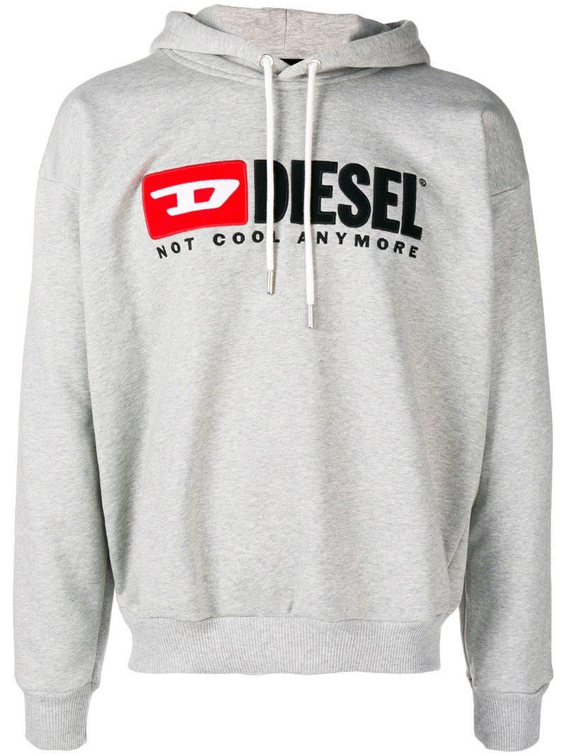 DIESEL 'Not cool anymore' hoodie in Grau für Herren | Lyst DE