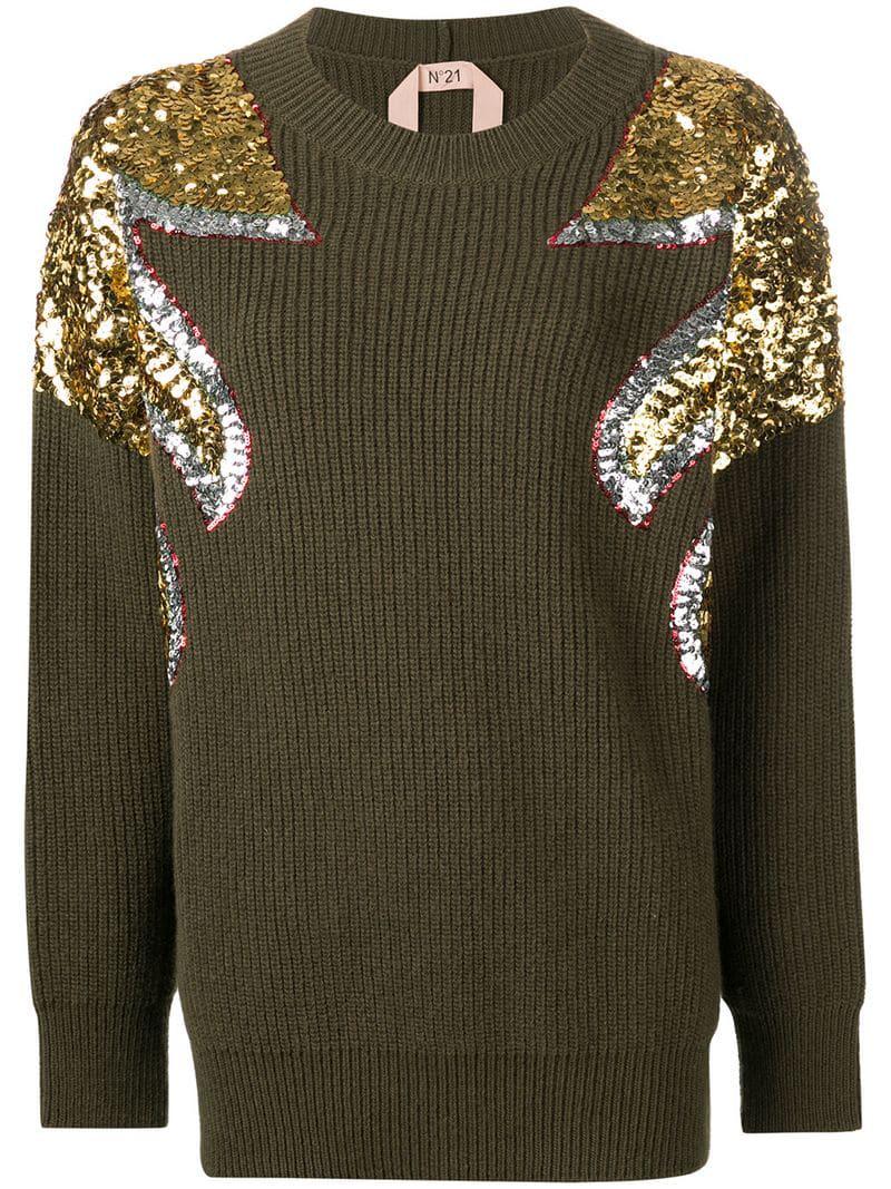 sequin embellished jumper