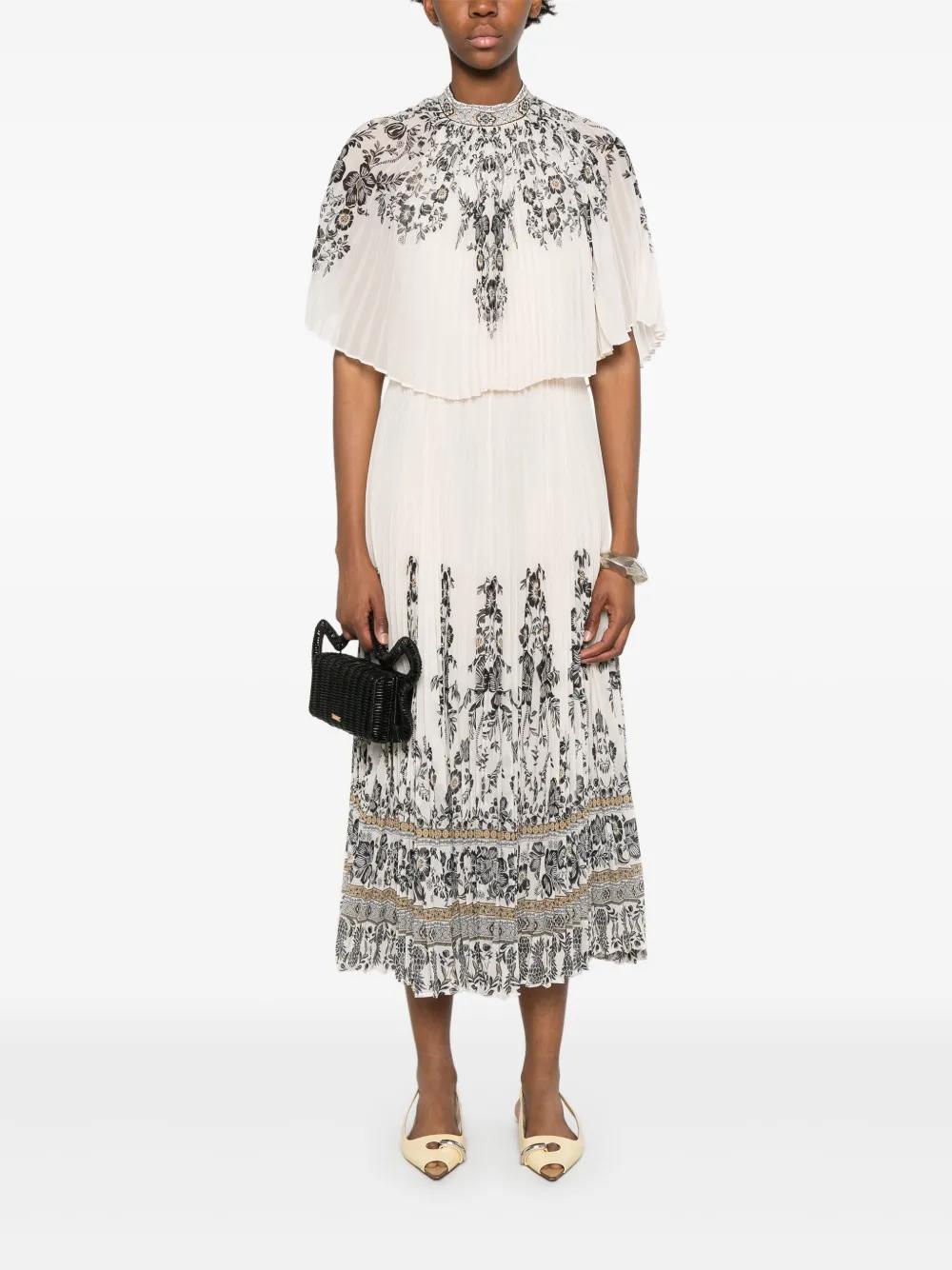 Zimmermann Dawning Sunray Midi Dress in White | Lyst