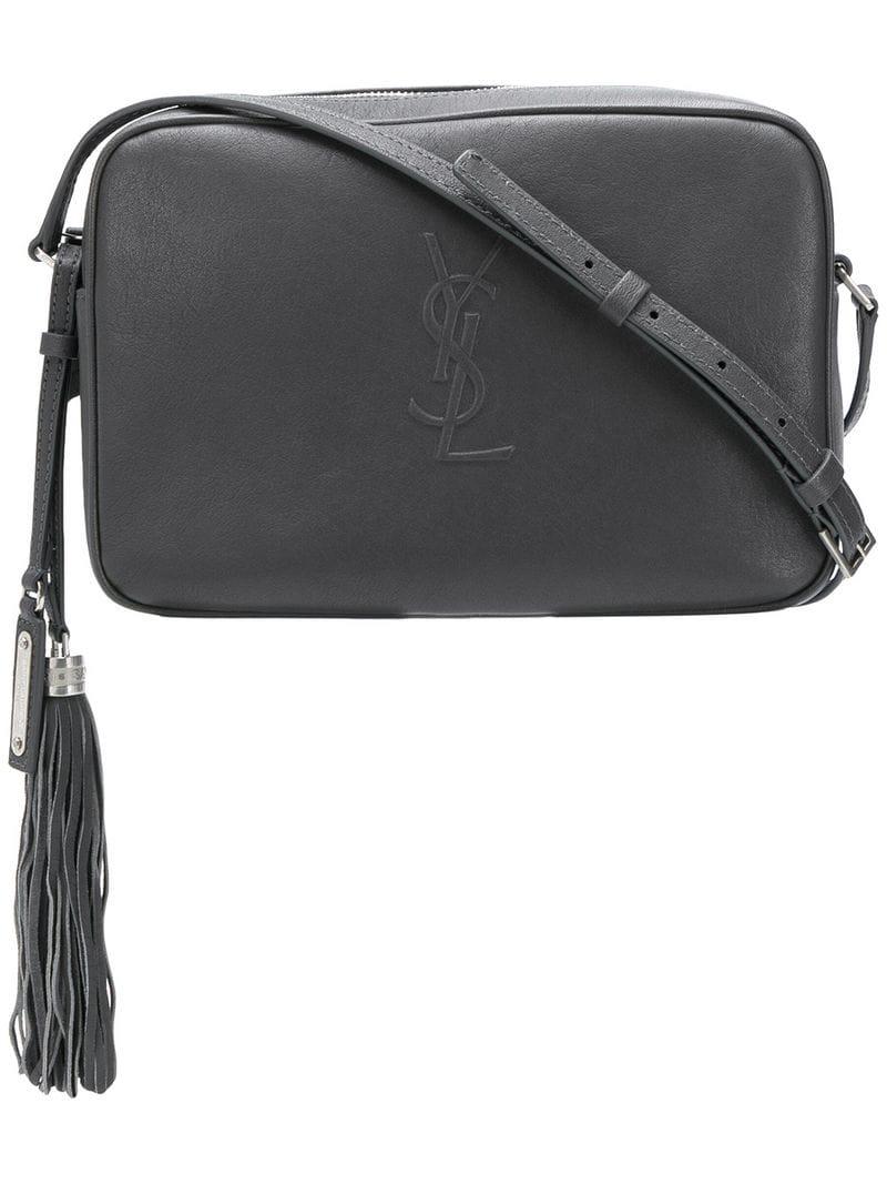 Saint Laurent Monogram Small Lou Camera Bag - Grey Crossbody Bags, Handbags  - SNT288405