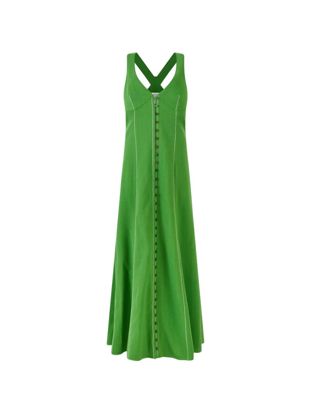 green emerald velvet dress The Just Let Me Live Dress in Light Cotton Twill