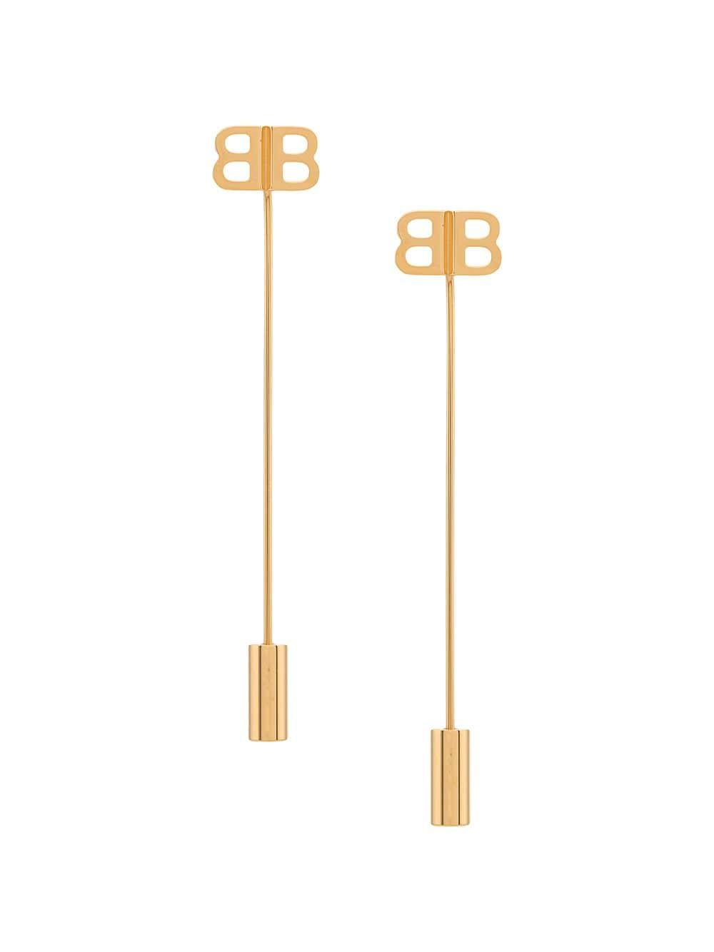 Balenciaga Bb Pin Earrings in Metallic | Lyst