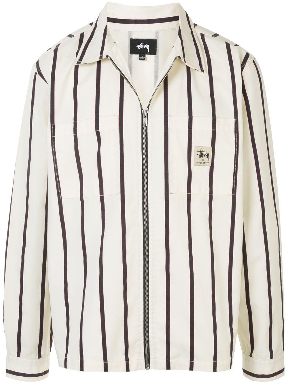 stussy striped jacket
