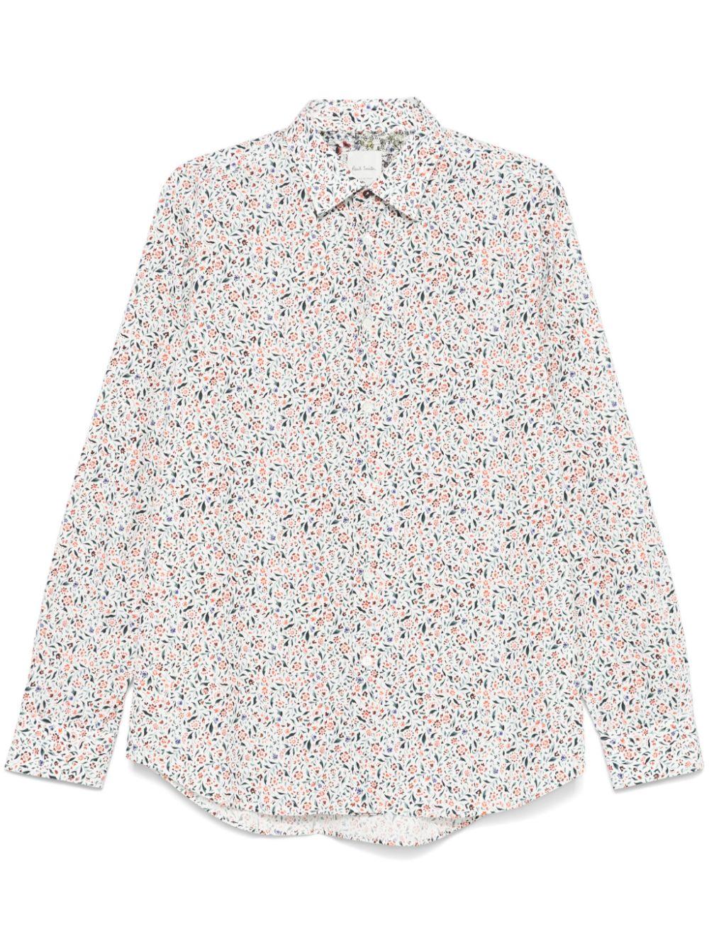Paul Smith メンズ ホワイト フローラル シャツ シャツ