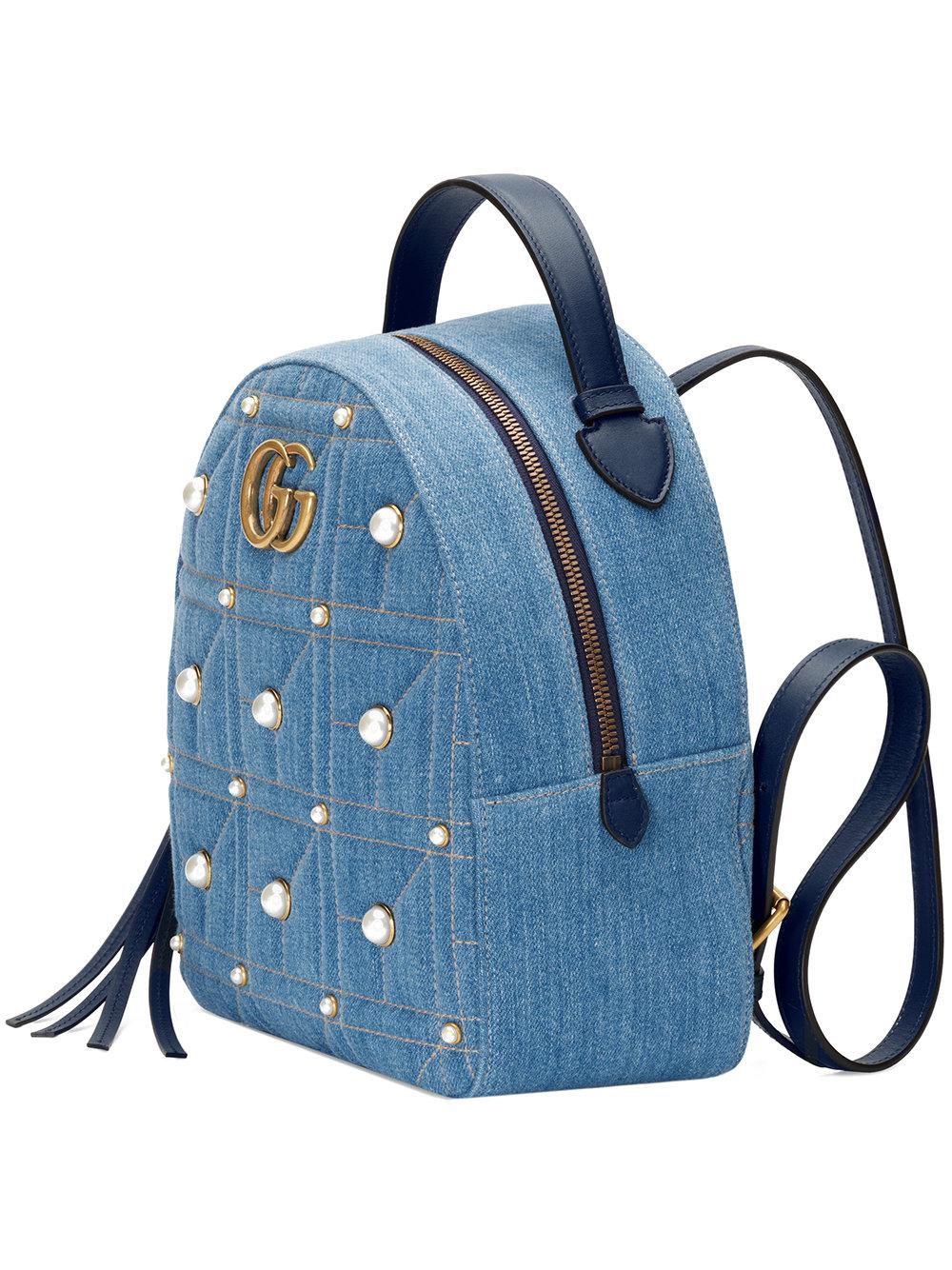 gucci denim backpack