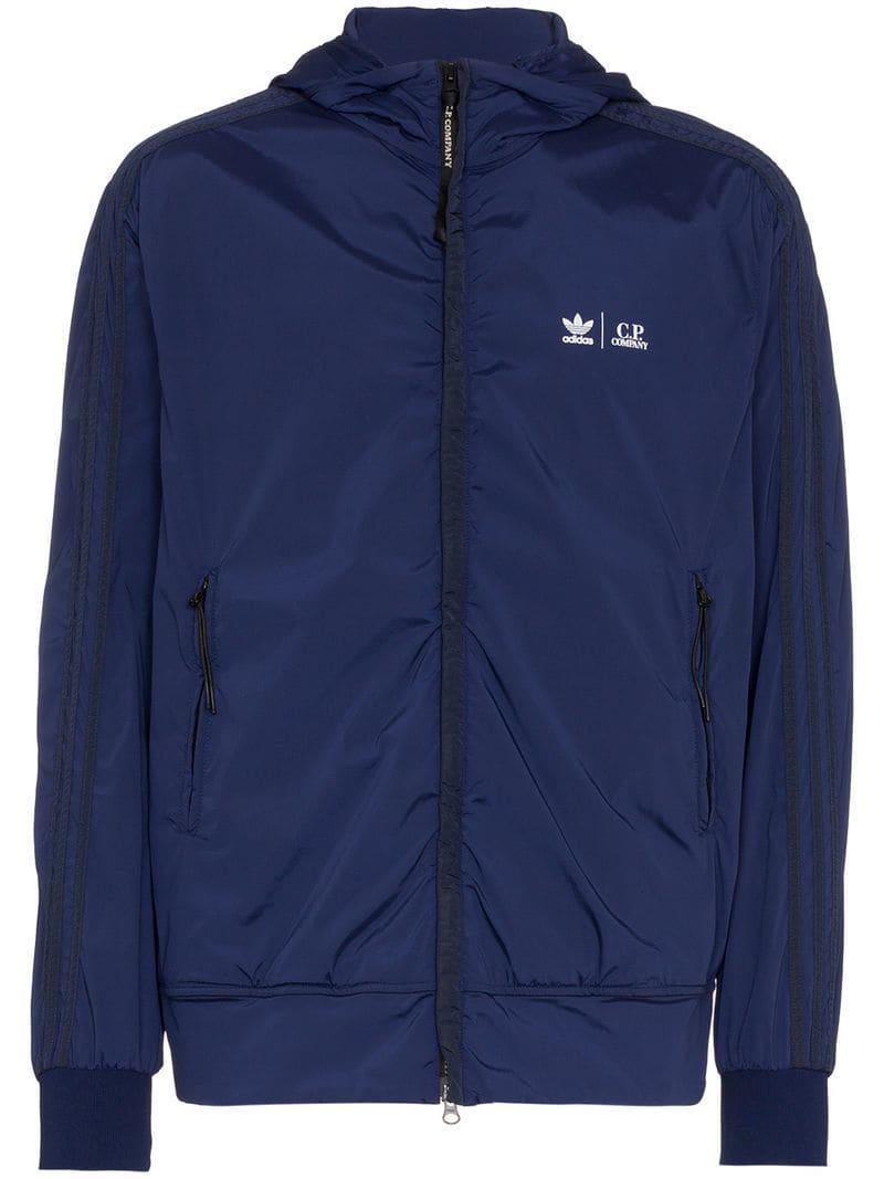 adidas X Cp Company Stripe Sleeve Track Jacket in Blue for Men | Lyst UK