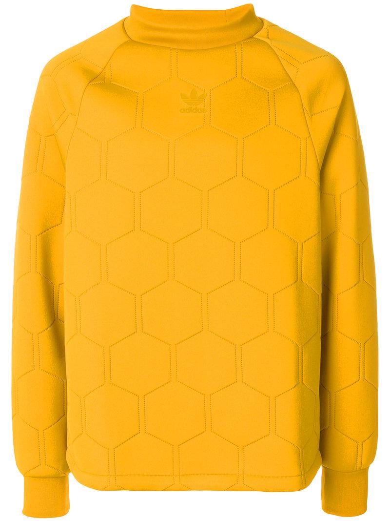 adidas Scuba Honeycomb Sweatshirt in Yellow for Men | Lyst