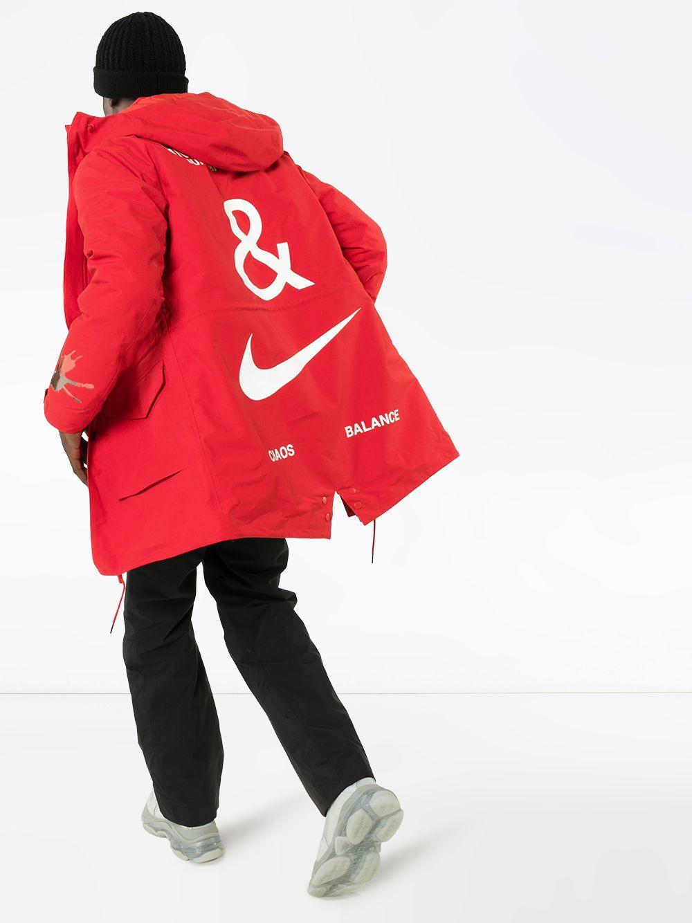 Nike X Undercover Fishtail Parka Coat in Red for Men | Lyst