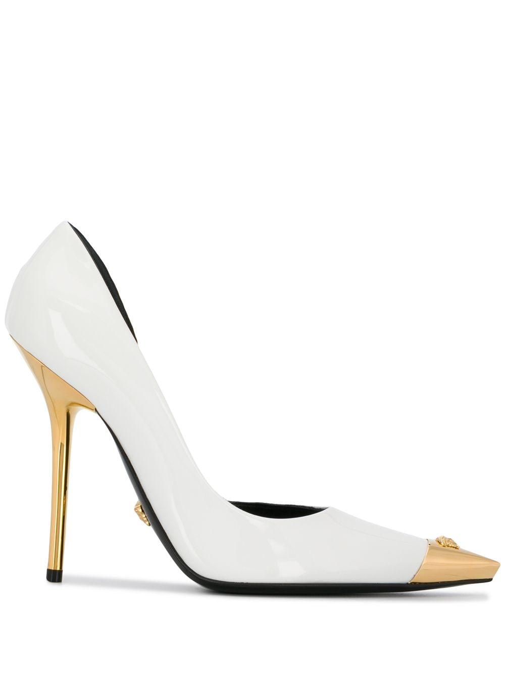 versace white pumps