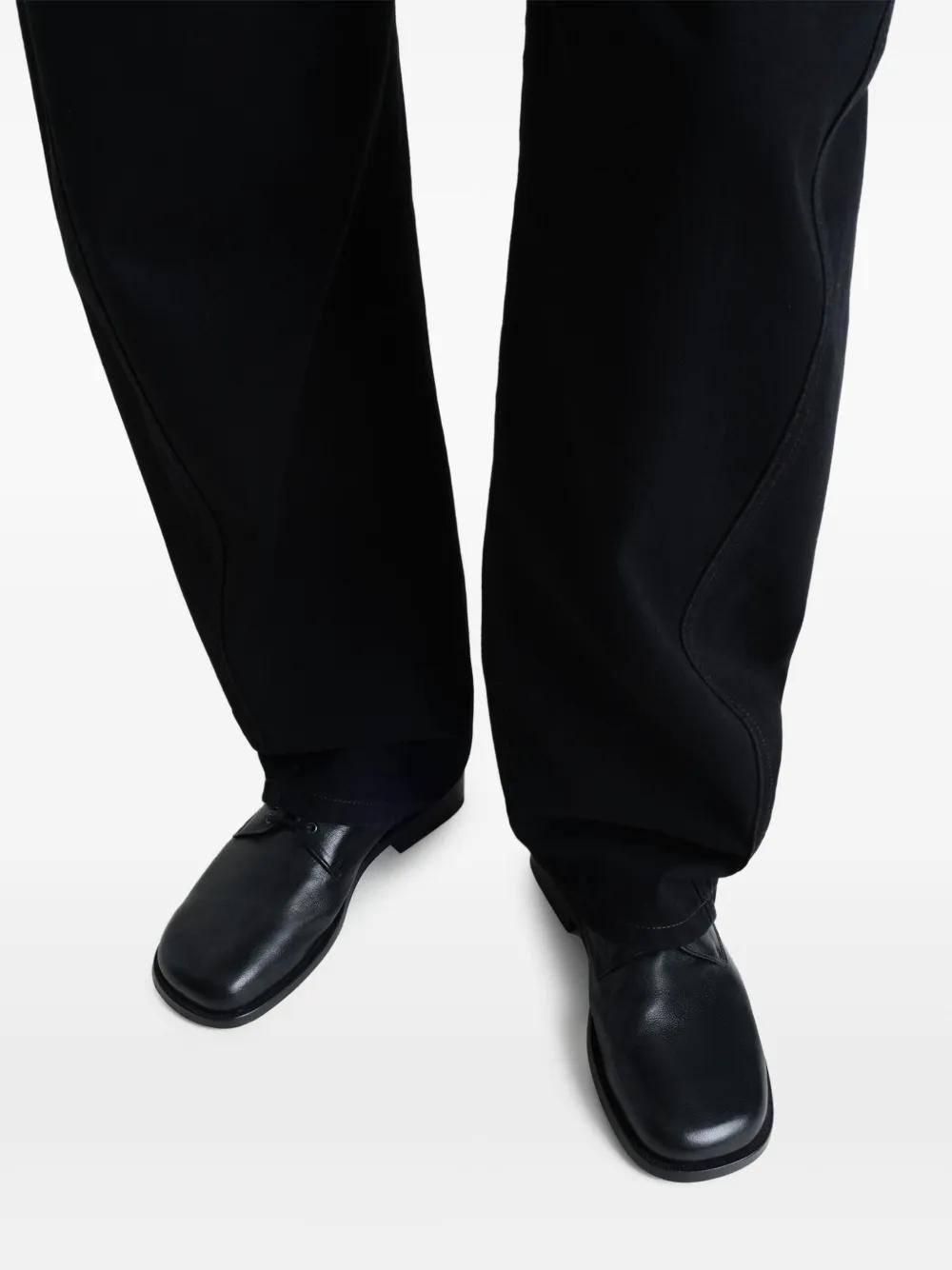 Lemaire Anatomic Derby Shoes in Black for Men | Lyst