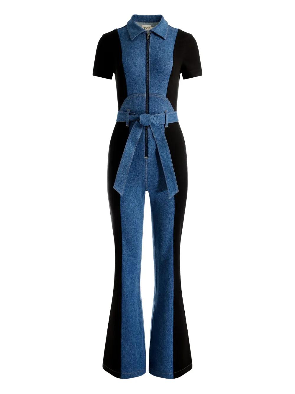 ALICE+OLIVIA ワイドレッグジャンプスーツ BELDEN Alice + Olivia BELDEN ジャンプスーツ - Black & Off White