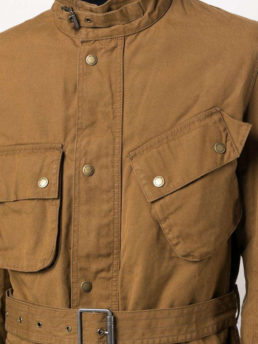 Barbour Belted Military Jacket in Brown for Men | Lyst
